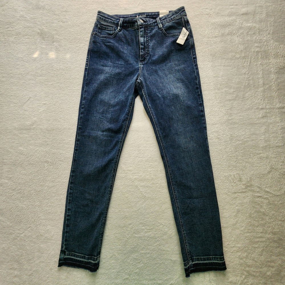 NEW Reitmans Skinny Jeans Womens 30W 27.5L Dark Wash Raw Hem High Rise Denim